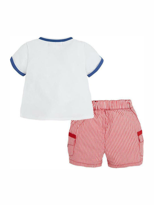 Mayoral Kinder Set mit Shorts Sommer 2Stück Weiß