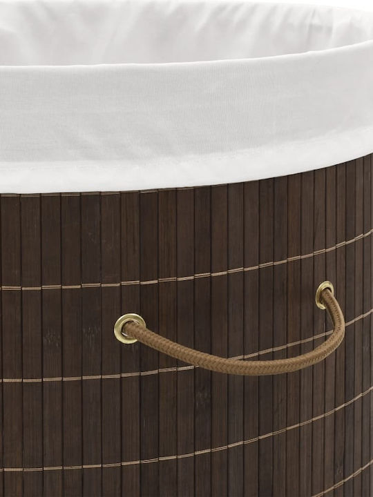 vidaXL Wäschekorb aus Bamboo Faltbar mit Deckel 45x35x60cm Braun