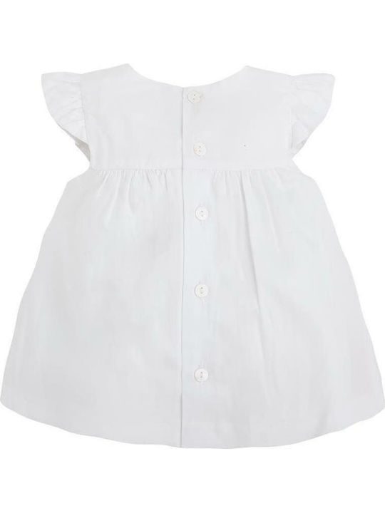 Mayoral Kids Dress Short Sleeve White