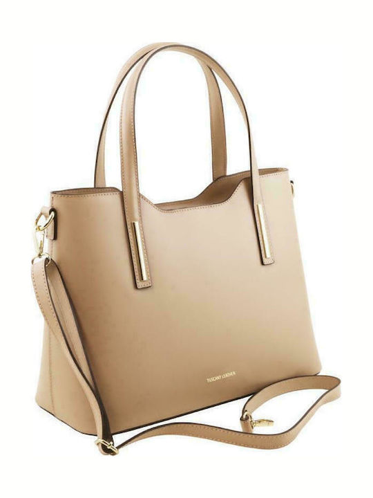 Olimpia Leather Women's Bag Handbag Beige