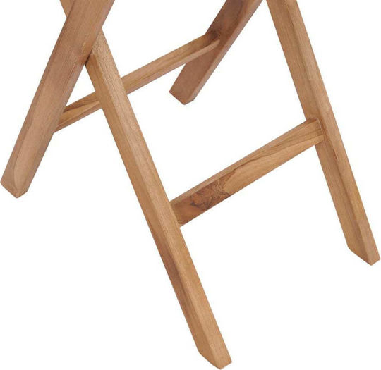 Sitting Room Outdoor Foldable Wood Table Natural 60x60x75cm
