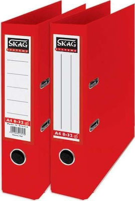 Skag Systems P.P Arc Ring Binder 8/32 for A4 Paper with 2 Rings Red