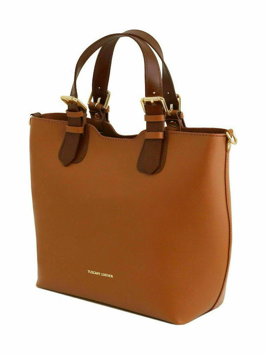 Tuscany Leather TL Leather Women's Bag Tote Hand Tabac Brown