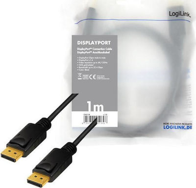 LogiLink Cable DisplayPort male - DisplayPort male 1m (CV0119)