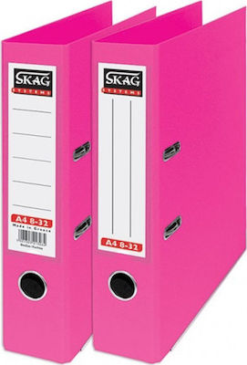 Skag Systems P.P Arc Ring Binder 8/32 for A4 Paper with 2 Rings Fuchsia