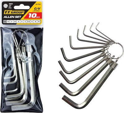 F.F. Group Set 10 Allen Wrenches L