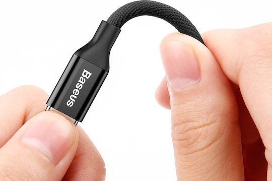Baseus Yiven Плетена USB-A към Lightning кабел Черен 1.2м (CALYW-01)