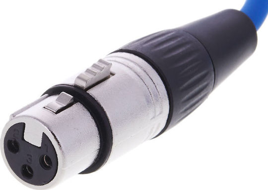 The Sssnake Cablu XLR de sex masculin - XLR de sex feminin Albastru 6m (SM6BL)