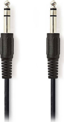 Nedis Kabel 6,3mm Stecker - 6,3mm Stecker 2m Schwarz (CAGP23000BK20)