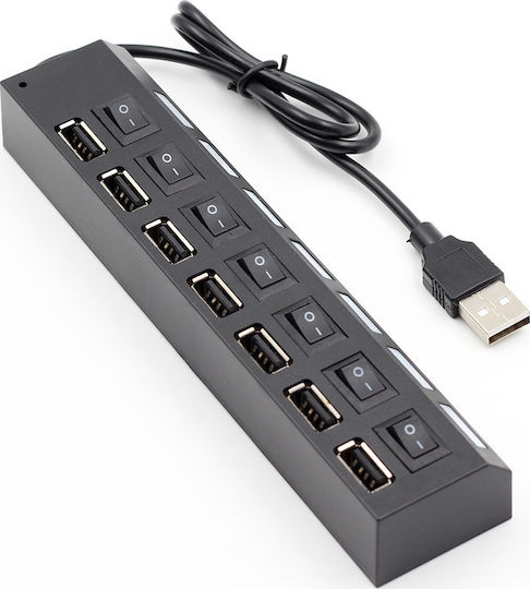 Intronics USB-Hub 7 Anschlüsse USB 2.0 mit USB-A Anschluss