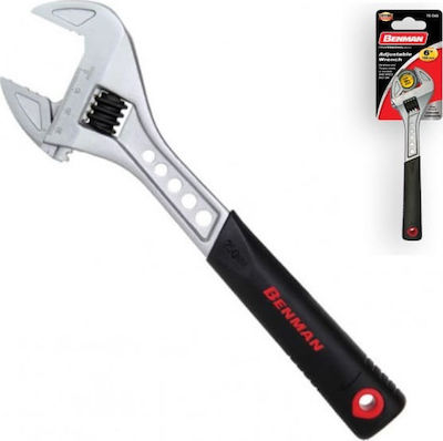 Benman French Wrench with Adjustable Opening 30mm and Anti-Slip Handle 200mm