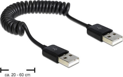 DeLock USB 2.0 Kabel USB-A-Stecker - USB-A-Stecker Schwarz 0.6m 83239