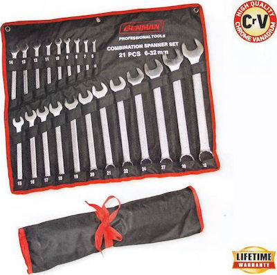 Benman Set Germano-polygon cu Dimensiune de la 6mm până la 24mm 18buc