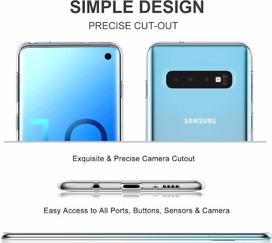 Back Cover Σιλικόνης 1mm Διάφανο (Galaxy S10)