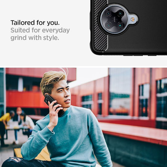 Spigen Rugged Armor Back Cover Σιλικόνης Μαύρο (Poco F2 Pro)