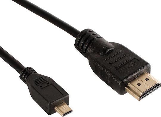 MediaRange MediaRange HDMI 1.4 Hochgeschwindigkeits HDMI-Kabel 1080p 120Hz HDMI-Stecker - Mikro-HDMI-Stecker 1m Schwarz