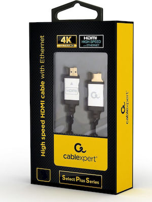 Cablexpert HDMI 2.0 Braided Cable HDMI male - HDMI male 2m Black