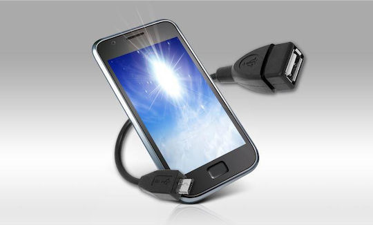Black Converter micro USB male to USB-A female 1pcs