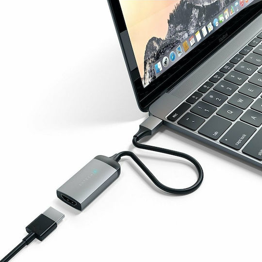 Satechi Μετατροπέας USB-C male σε HDMI female Γκρι 1τμχ ST-TC4KHAM