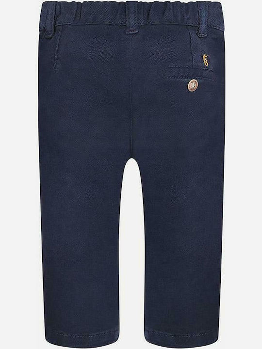 Mayoral Kids Fabric Trousers Navy Blue