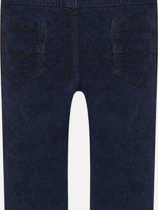 Mayoral Kids Fabric Trousers Navy Blue