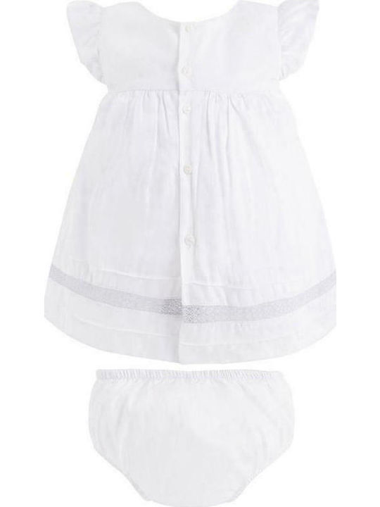 Mayoral Kids Dress Short Sleeve White