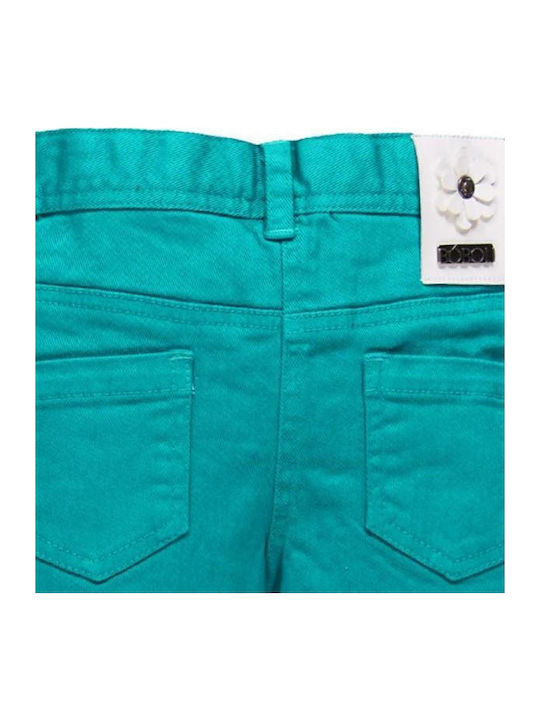 Boboli Kids Fabric Trousers Turquoise