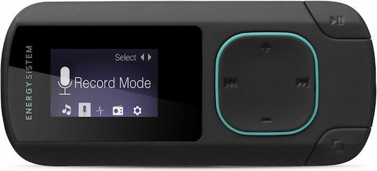 Energy Sistem MP3 Clip Bluetooth MP3 Player (8GB) με Οθόνη LCD 0.8" Τιρκουάζ