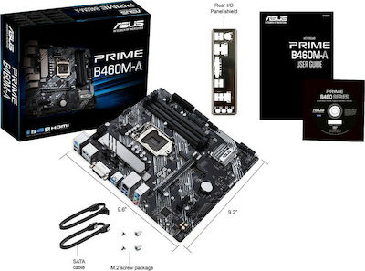 Asus Prime B460M-A Micro ATX Дънна платка с Intel 1200 Гнездо