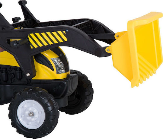 Kids Ride On Excavator Foot-to-Floor with Pedal Yellow for 3+ Years