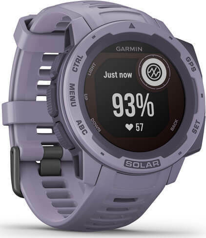 Garmin Instinct Solar 45mm Waterproof Smartwatch with Heart Rate Monitor (Orchid)