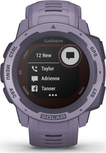 Garmin Instinct Solar 45mm Waterproof Smartwatch with Heart Rate Monitor (Orchid)