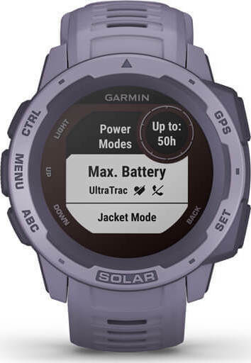 Garmin Instinct Solar 45mm Waterproof Smartwatch with Heart Rate Monitor (Orchid)