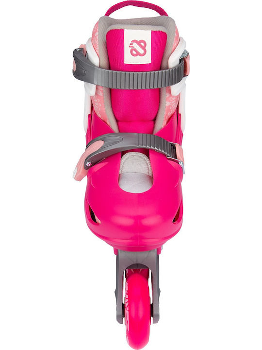 Nijdam Floral Switch Inline Αυξομειούμενα Rollers Ροζ Παιδικά