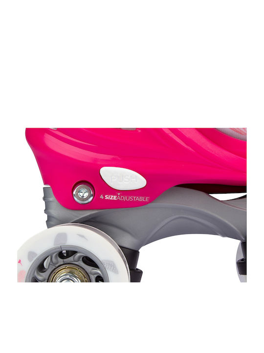 Nijdam Feather Drops Quad Αυξομειούμενα Rollers Ροζ Παιδικά