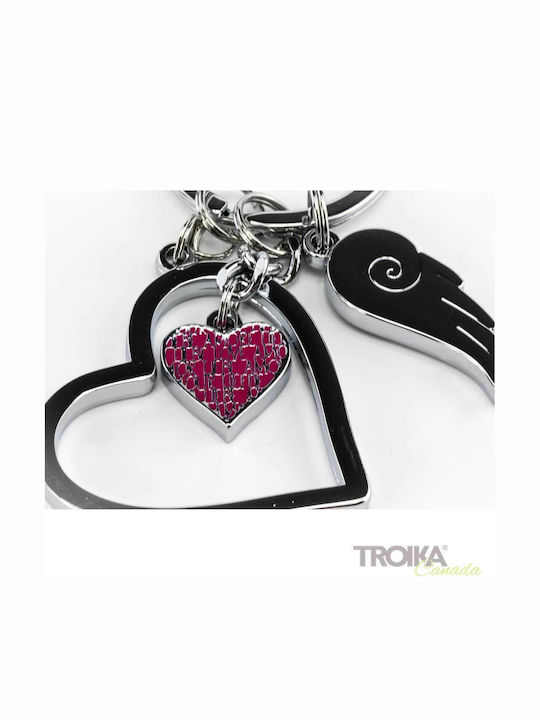 Troika Keychain Love Is In The Air Metallic Silver