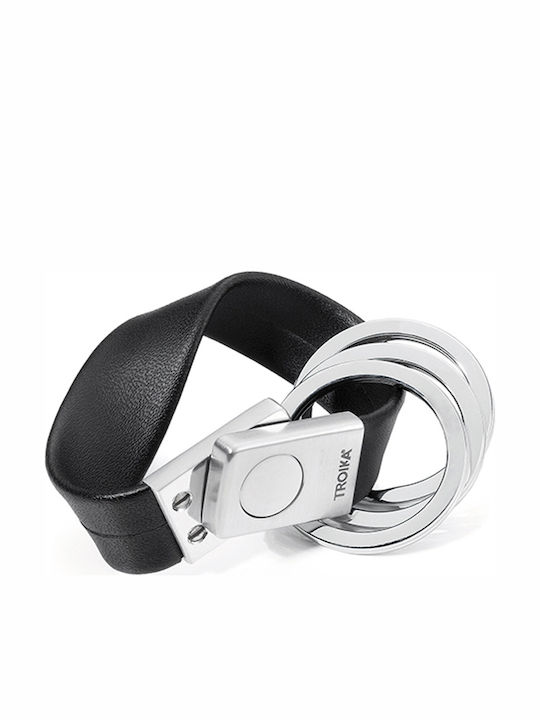 Troika Ключодържател Портфейл Twist Lock Кожен Черен