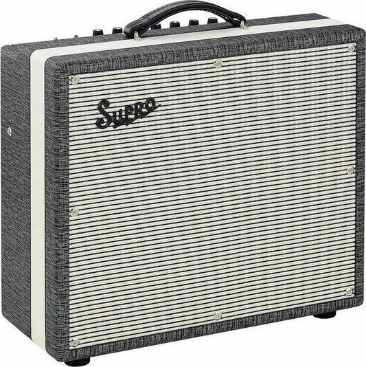 Supro 1696RT Black Magick Reverb Tube Combo Amplifier for Electric Guitar 1 x 12" 25W Black