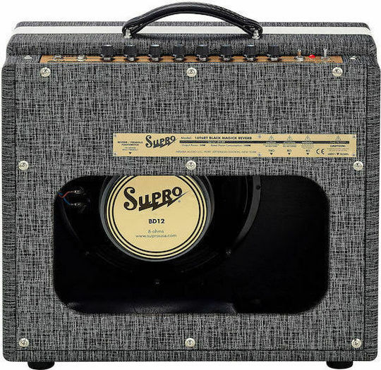 Supro 1696RT Black Magick Reverb Tube Combo Amplifier for Electric Guitar 1 x 12" 25W Black