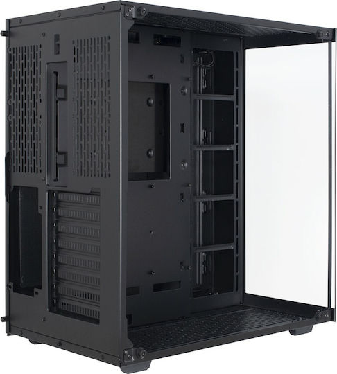 Inter-Tech C-701 Panorama Gaming Midi Tower Κουτί Υπολογιστή με Πλαϊνό Παράθυρο Μαύρο