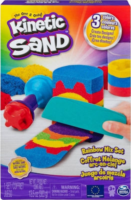 Spin Master Παιχνίδι Κατασκευή με Άμμο Kinetic Sand Rainbow Mix Set για 3+ Ετών