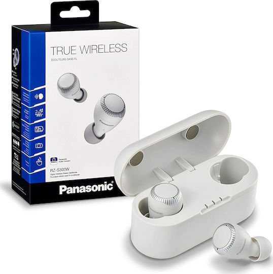 Panasonic RZ-S300WE In-Ear Bluetooth-Freisprecheinrichtung Kopfhörer mit Schweißresistenz und Ladeetui Weiß