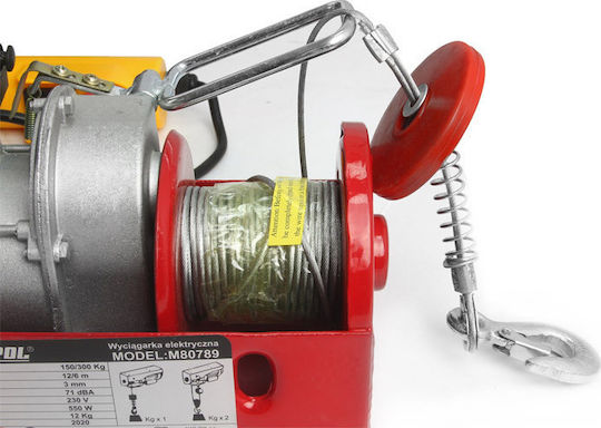 Mar-Pol Electric Hoist for Weight Load up to 300kg Red