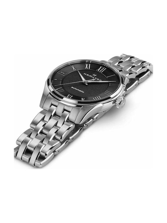 Hamilton Jazzmaster Auto Мъжки Часовник 40мм На Батерия Сребрист