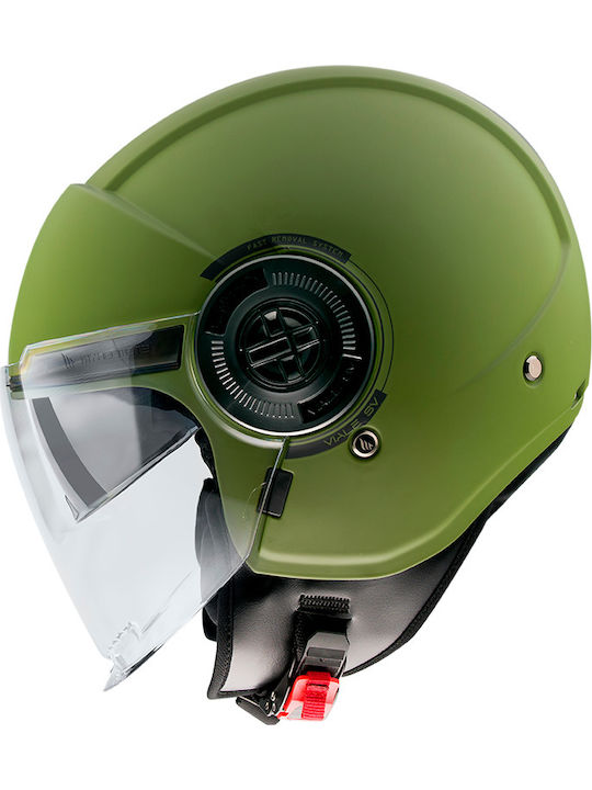 MT Viale SV Solid Matt Green Motorradhelm Jet DOT / ECE 22.05 1050gr MTH000KRA337