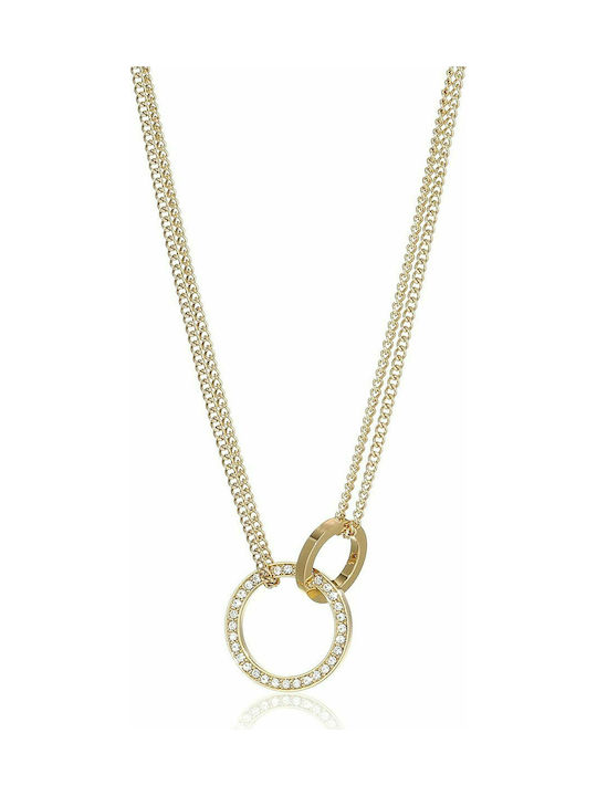 Tommy Hilfiger Necklace from Gold Plated Steel with Zircon