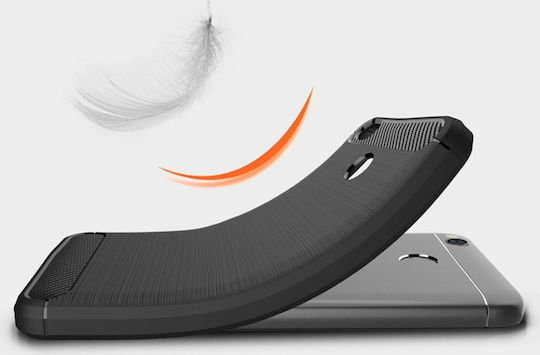 Hurtel Brushed Carbon Back Cover Silicone Blue (Redmi 6a)