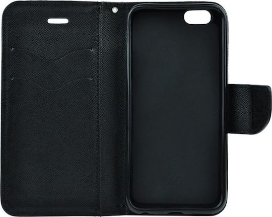 Fancy Wallet Synthetic Leather Black (Redmi Note 5a Prime)