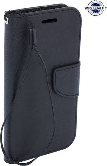 Fancy Wallet Synthetic Leather Black (Redmi Note 5a Prime)