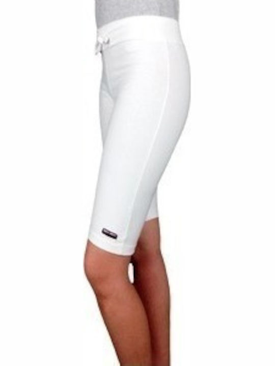 Bodymove Γυναικεία Αθλητική Βερμούδα σε Λευκό χρώμα 06-5560